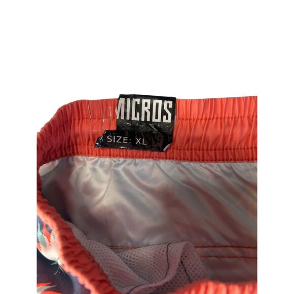 Micros Swim Trunks Men’s XL 1X Coral Reefer Leaf Print Board Shorts Beach Party - Picture 2 of 12